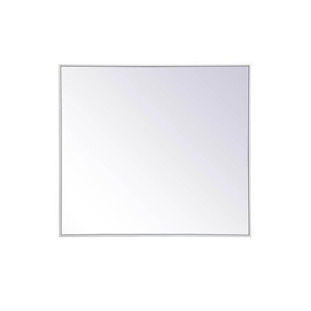Elegant Decor Metal Frame Rectangle Mirror 36 Inch X 40 Inch In White MR43640WH